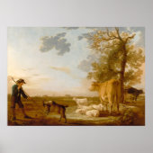 Landschap met vee Aelbert Cuyp Poster (Voorkant)