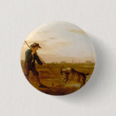 Landschap met vee Aelbert Cuyp Ronde Button 3,2 Cm (Voorkant)