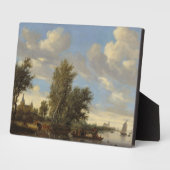 Landschap met veerboot, 1649 (olie op doek) fotoplaat (Zijkant)
