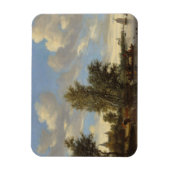 Landschap met veerboot, 1649 (olie op doek) magneet (Verticaal)