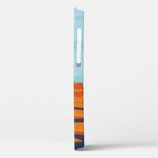 landschap met verlaten dal, bergen, donker w Case-Mate iPhone case (Achterkant / Links)