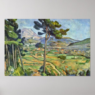 Landschap met Viaduct (Mont Sainte-Victoire) Poster