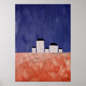 Landschap met vijf huizen, c.1932 poster (Voorkant)