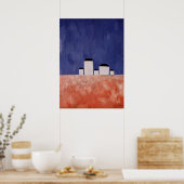 Landschap met vijf huizen, c.1932 poster (Keuken)