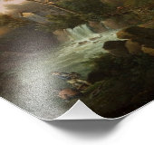 Landschap met vissers foto afdruk (Hoek)