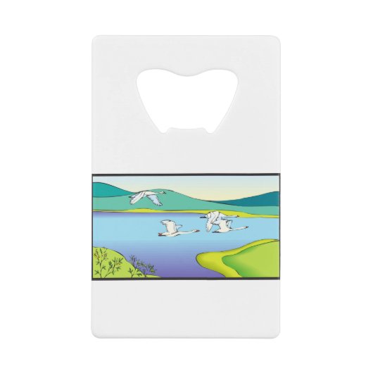 Landschap met Vliegende Eenden Creditkaart Flessenopener (Voorkant)