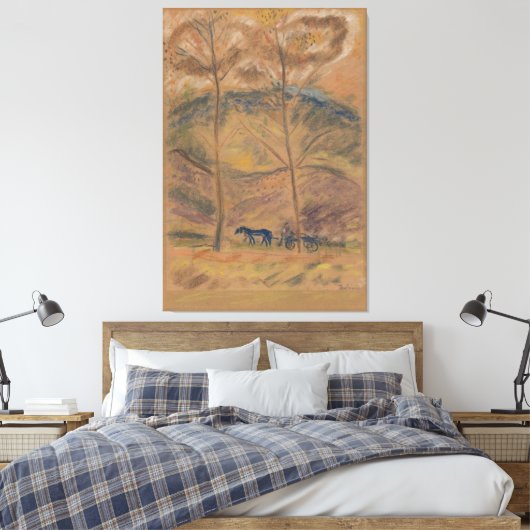 Landschap met voerman canvas afdruk (Insitu (Slaapkamer))