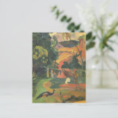Landschap met voetgangers door Paul Gauguin Briefkaart (Staand voorkant)