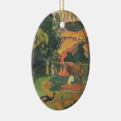 Landschap met voetgangers door Paul Gauguin Keramisch Ornament (Rechts)