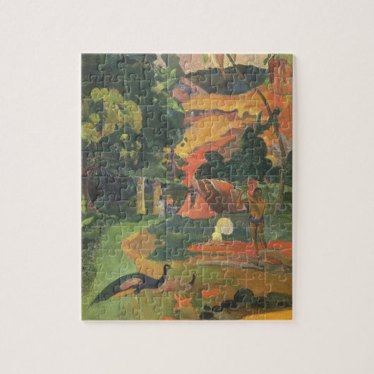 Landschap met voetgangers door Paul Gauguin Legpuzzel (Verticaal)