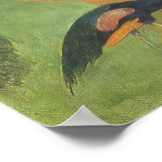 Landschap met voetgangers door Paul Gauguin Poster (Hoek)