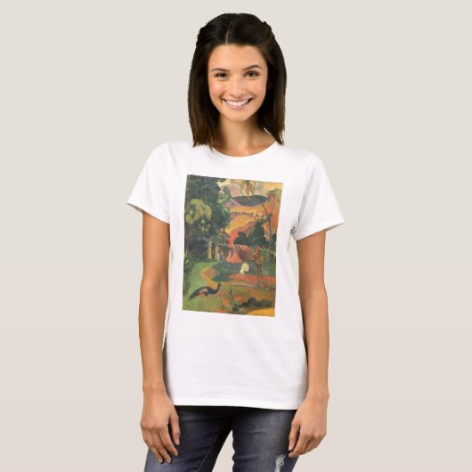 Landschap met voetgangers door Paul Gauguin T-shirt (Voorkant volledig)