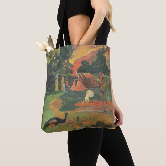 Landschap met voetgangers door Paul Gauguin Tote Bag (Dichtbij)