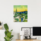 Landschap met wandelend paar van Vincent van Gogh Poster (Thuiskantoor)