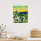 Landschap met wandelend paar van Vincent van Gogh Poster (Keuken)