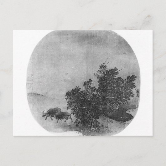 Landschap met waterbuffel, Song Dynasty Briefkaart (Voorkant)