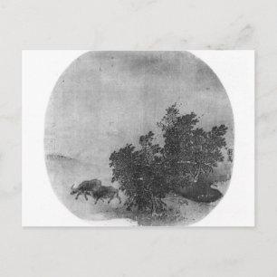 Landschap met waterbuffel, Song Dynasty Briefkaart