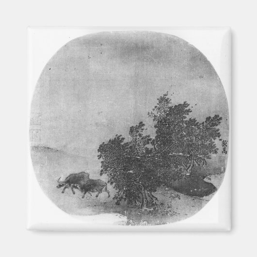Landschap met waterbuffel, Song Dynasty Magneet (Voorkant)