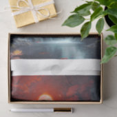 Landschap met waterval decoupage tissuepapier (Geschenk)