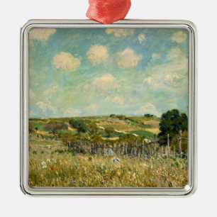 Landschap met weide in het land (van Alfred Sisley Metalen Ornament