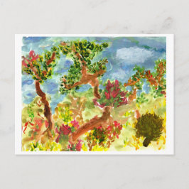 Landschap met wilde bomen #1 briefkaart