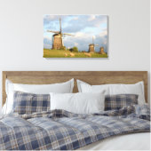 Landschap met windmolens en schapen canvas afdruk (Insitu (Slaapkamer))