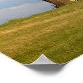 Landschap met windmolens en schapen poster (Hoek)