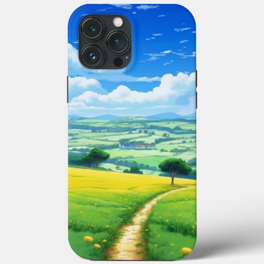 Landschap met wolken en bomen Case-Mate iPhone case (Achterkant)
