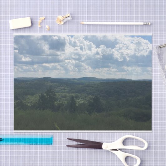 Landschap met worstdraad tissuepapier (Craft)