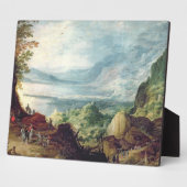 Landschap met zee en bergen (olieverf op doek) fotoplaat (Zijkant)