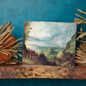 Landschap met zee en bergen (olieverf op doek) fotoplaat (Zijkant)