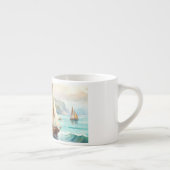 Landschap met zee- en zeilschepen espresso kop (Rechts)