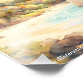 Landschap met zee- en zeilschepen foto afdruk (Hoek)