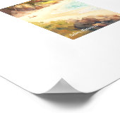 Landschap met zee- en zeilschepen poster (Hoek)