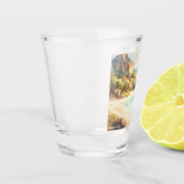 Landschap met zee- en zeilschepen shot glas (Links)