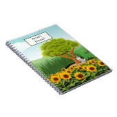 Landschap met zonnebloemen/Jouw naam toevoegen Jou Notitieboek (Rechterzijde)