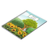 Landschap met zonnebloemen/Jouw naam toevoegen Jou Notitieboek (Linkerzijde)