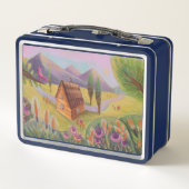 Landschap Metalen Lunch Box (Achterkant)
