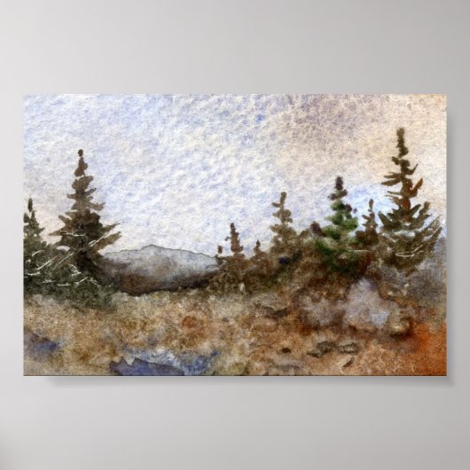 Landschap Mini-Poster Poster (Voorkant)