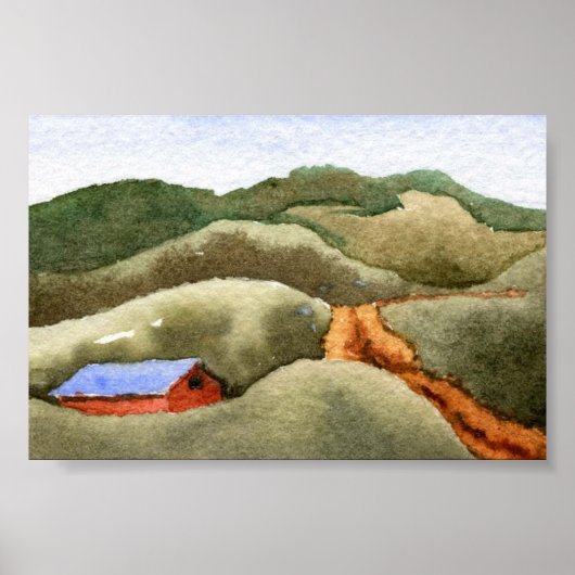 Landschap Mini-Poster Poster (Voorkant)