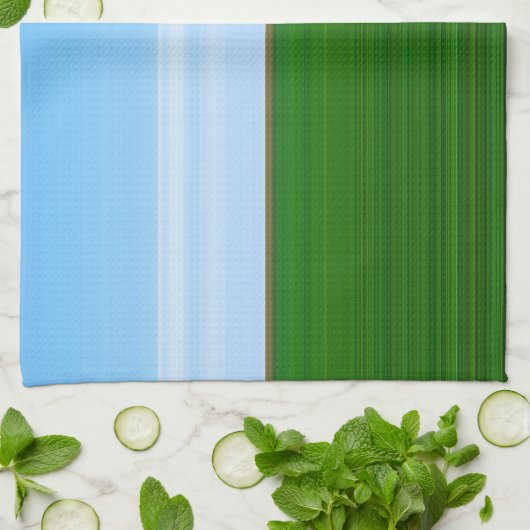 Landschap - Minimale stijl Theedoek (Gevouwen)