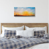 Landschap Missoula Montana Waterverf Canvas Afdruk (Insitu (Slaapkamer))