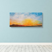 Landschap Missoula Montana Waterverf Canvas Afdruk (Insitu (Houten vloer))
