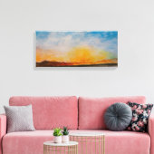Landschap Missoula Montana Waterverf Canvas Afdruk (Insitu (Woonkamer))