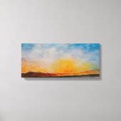 Landschap Missoula Montana Waterverf Canvas Afdruk (Voorkant)