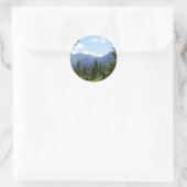 Landschap Montana Ronde Sticker (Tas)