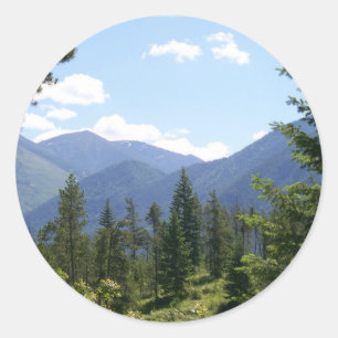 Landschap Montana Ronde Sticker