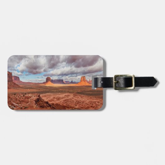 Landschap Monument Valley, AZ Bagagelabel (Voorkant horizontaal)