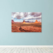 Landschap Monument Valley, AZ Canvas Afdruk (Insitu (Houten vloer))