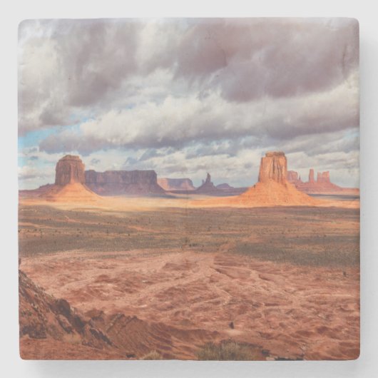 Landschap Monument Valley, AZ Stenen Onderzetter (Voorkant)